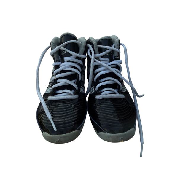 Y2K Adidas Ortholite Black /White Basketball Athletic Sneakers Size 3 Boys - Picture 2 of 7